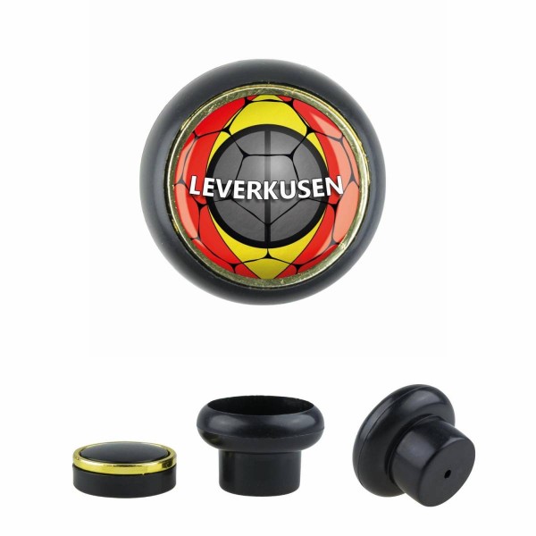 Designer Kunststoff Möbelknopf KSTSP014 KST04554S Schwarz Sport Fußball Bundesliga Verein Leverkusen